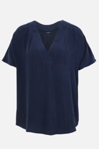 Solid Blouse, V-neck