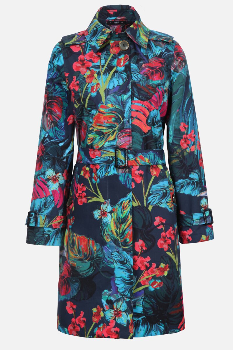 Parka mit tropischem Print