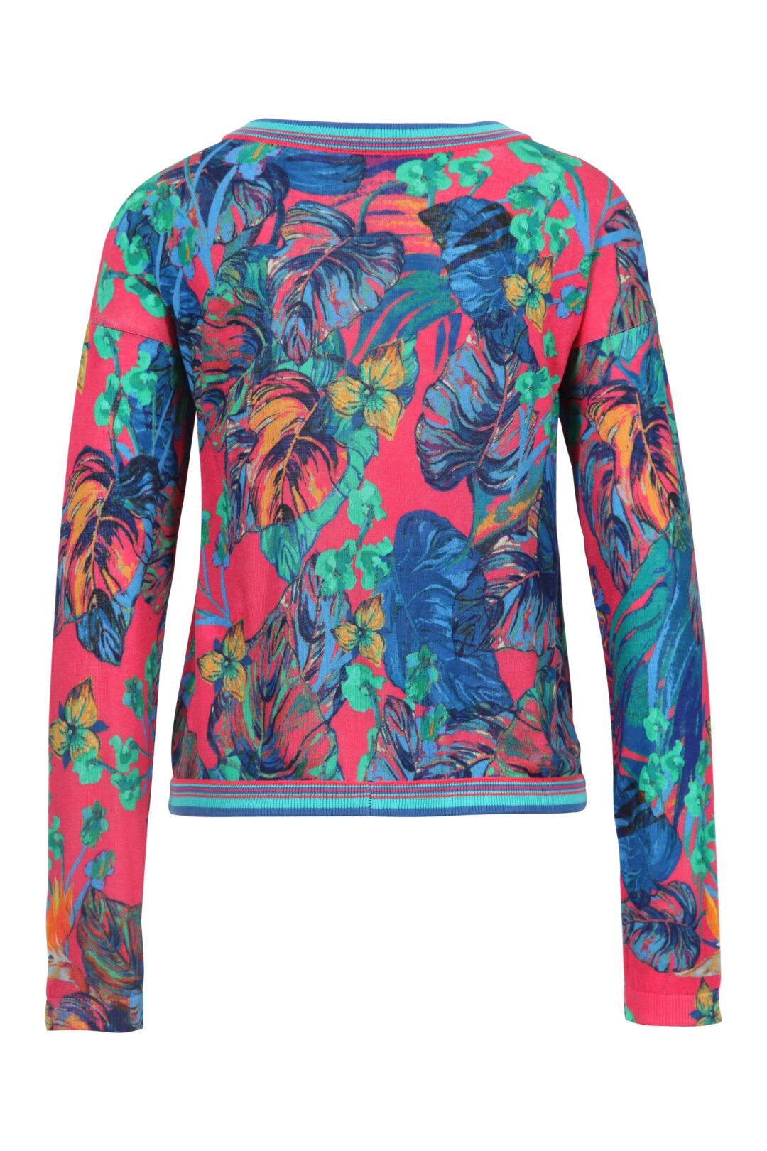 Cardigan mit tropischem Printmuster