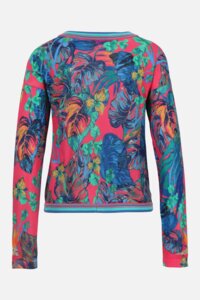 Cardigan mit tropischem Printmuster