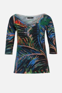 Pullover mit tropischem Printmuster