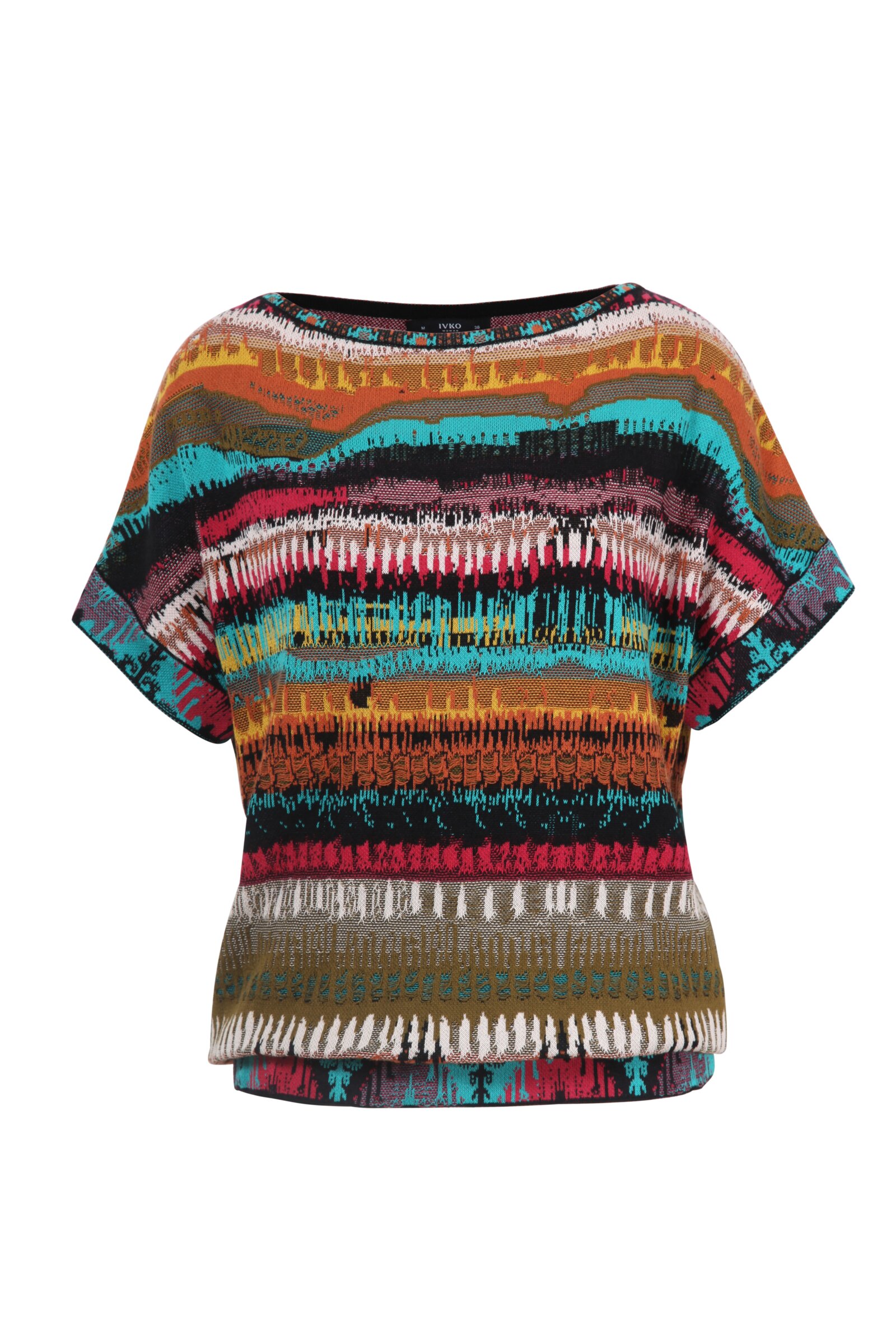 Brocade Pullover, Sunset Motif - Pullovers - Ivko Woman
