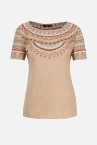 Embroidered Pullover, African Motif