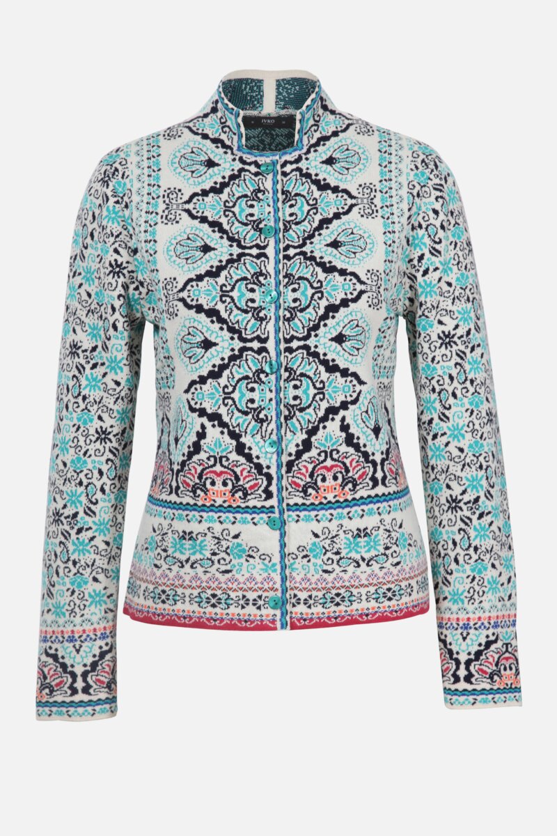 Jacquard-Jacke mit Ornamenten
