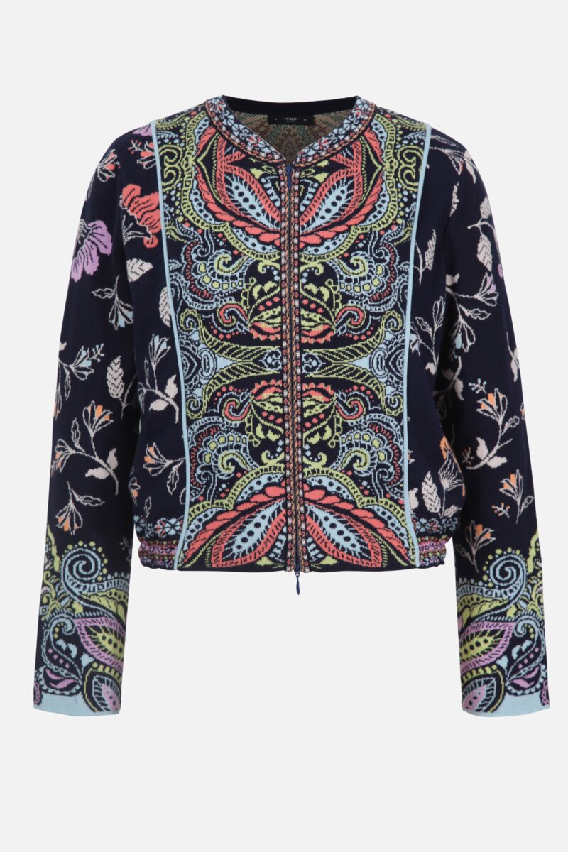 Bomber-Jacke mit Paisley-Muster