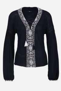 Pullover mit Bordüre