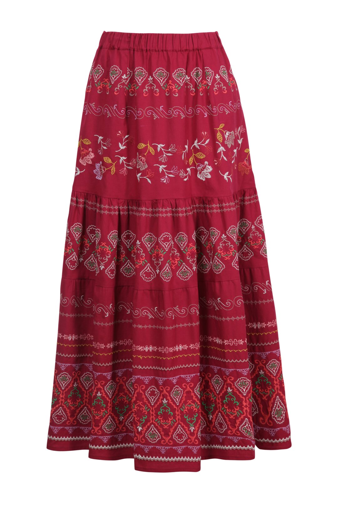 Bestickter Rock mit Boho-Motiv