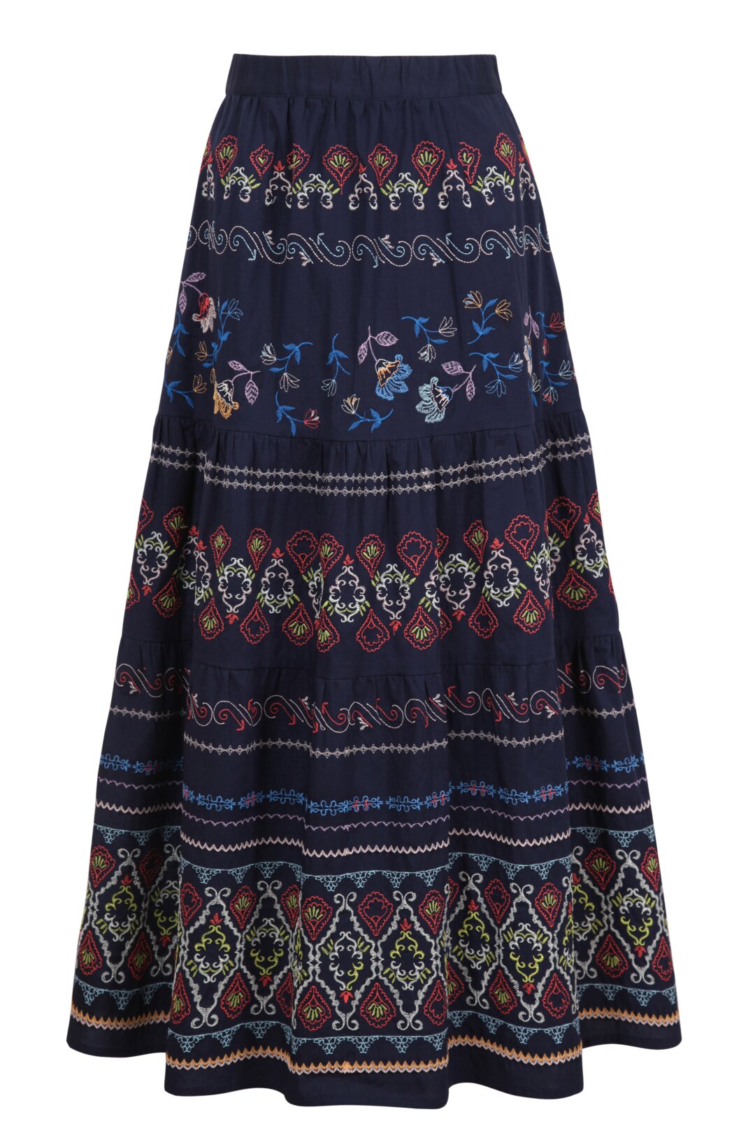 Bestickter Rock mit Boho-Motiv