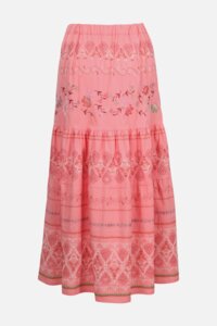 Bestickter Rock mit Boho-Motiv