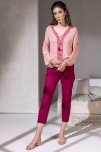 Pullover mit Bordüre