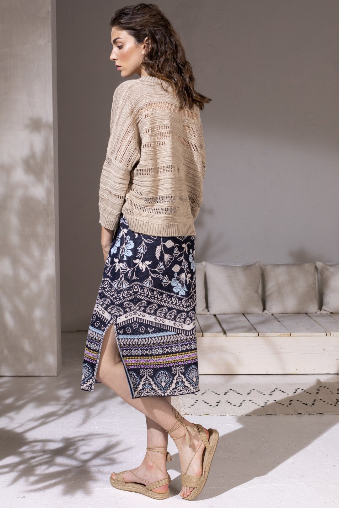 Jacquard Skirt, Boho Pattern