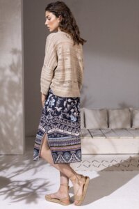 Jacquard Skirt, Boho Pattern