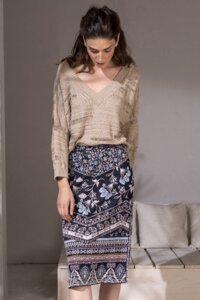 Jacquard Skirt, Boho Pattern