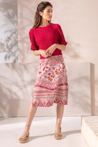 Jacquard Skirt, Boho Pattern