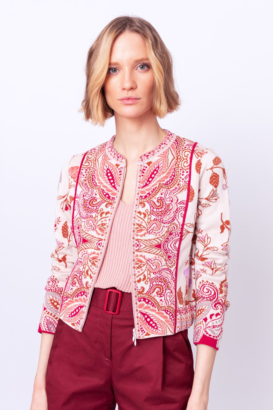 Bomber-Jacke mit Paisley-Muster