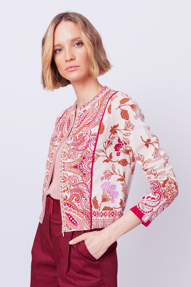 Bomber-Jacke mit Paisley-Muster