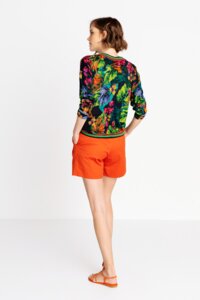 Cardigan mit tropischem Printmuster