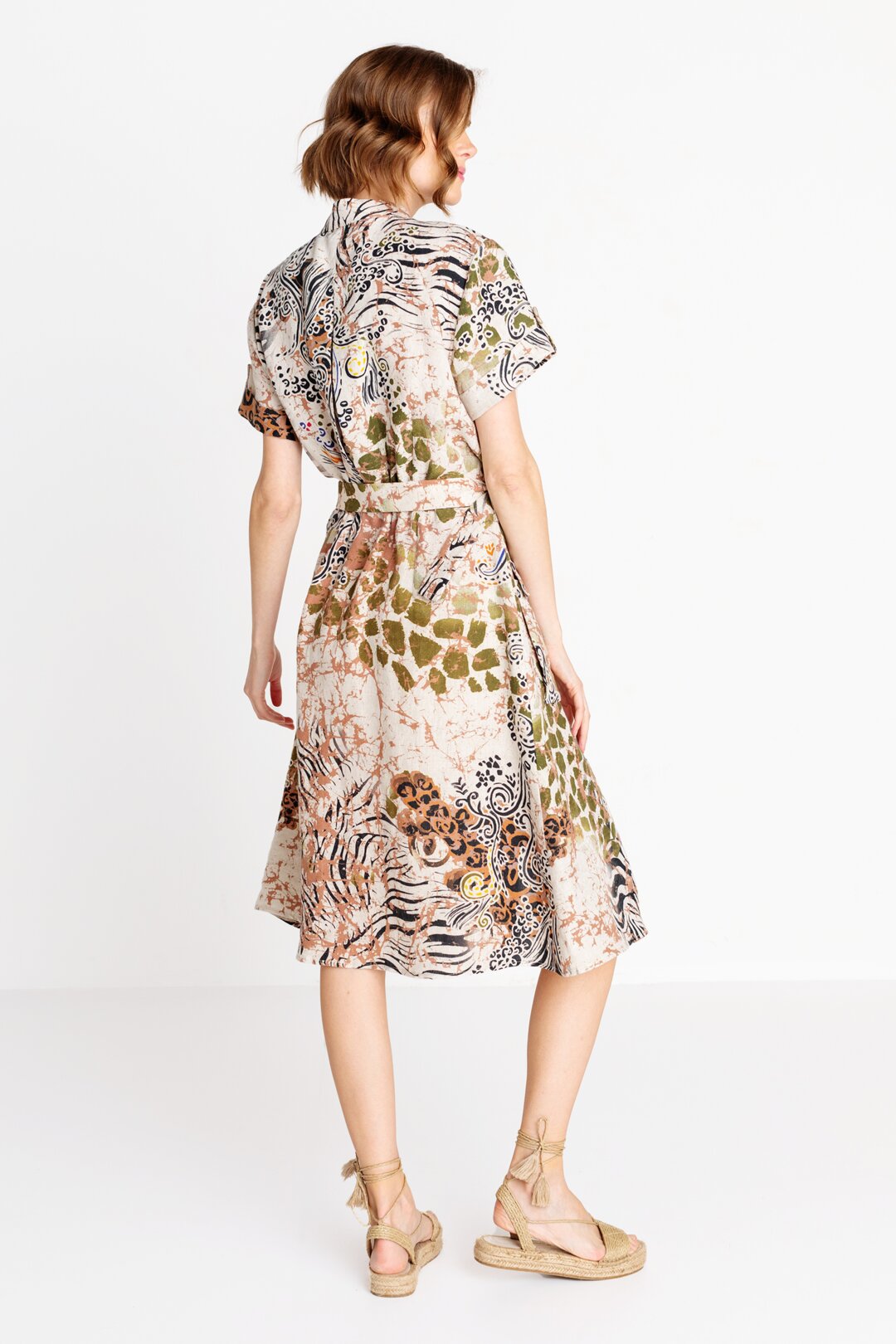 Bedrucktes Safari-Kleid
