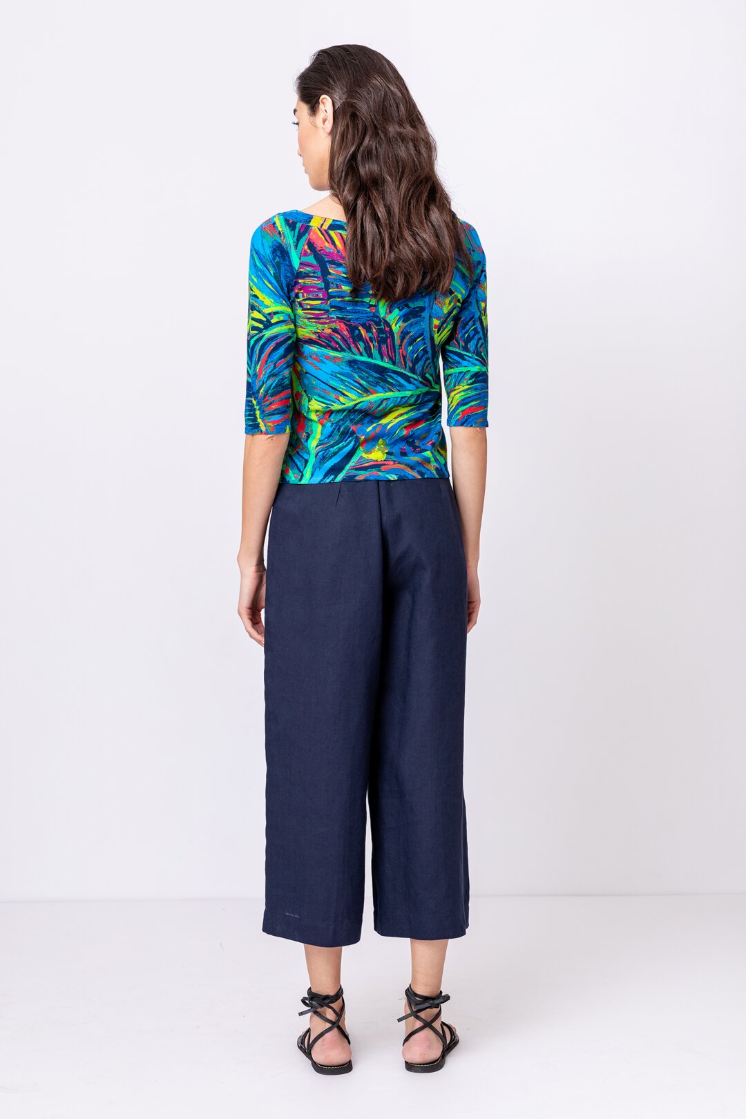 Pullover mit tropischem Printmuster