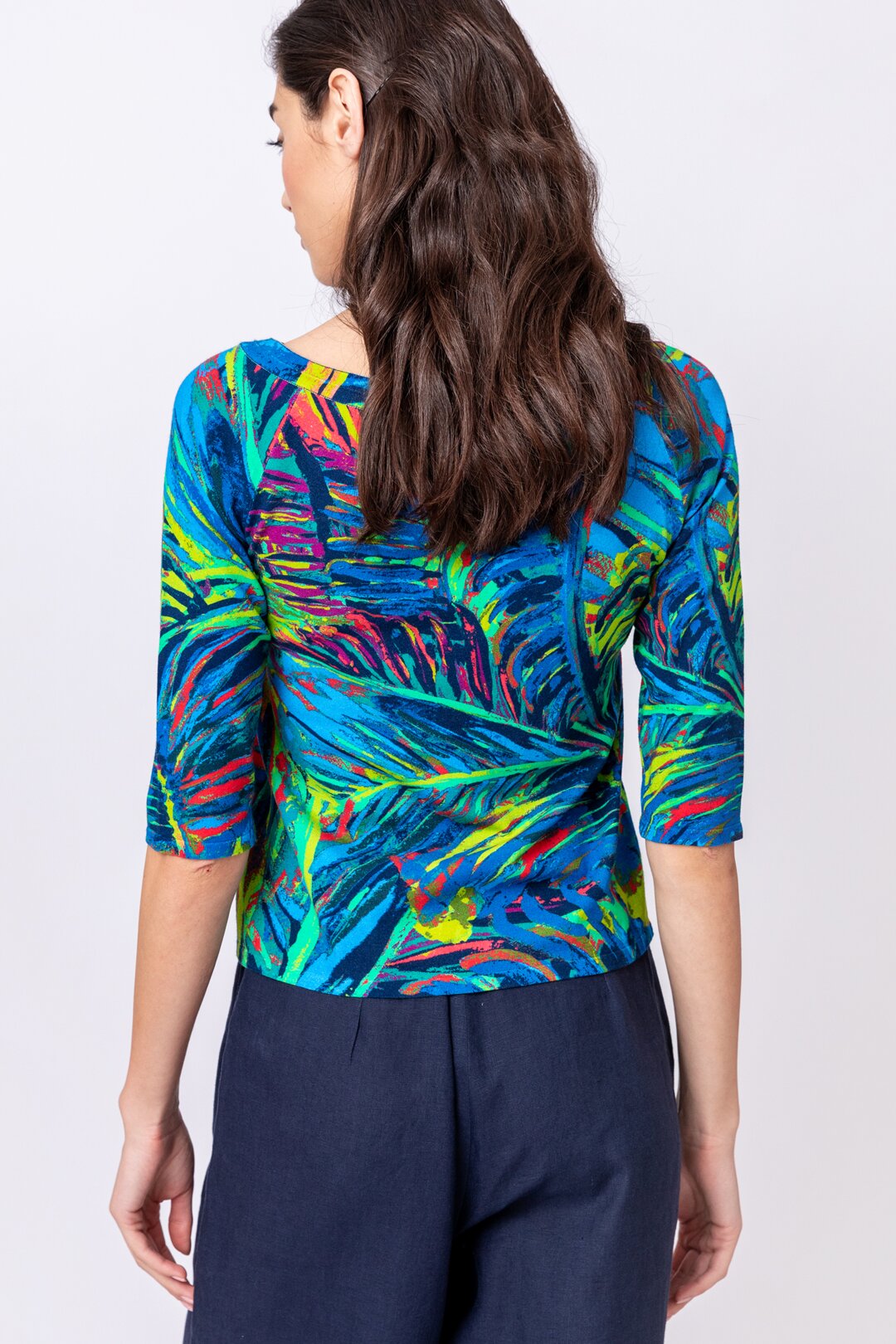 Pullover mit tropischem Printmuster