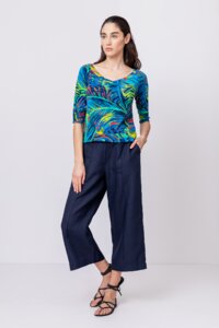 Pullover mit tropischem Printmuster