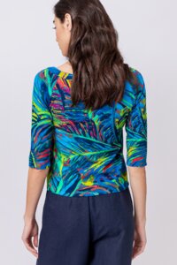 Pullover mit tropischem Printmuster