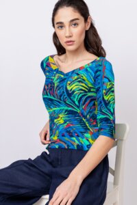 Pullover mit tropischem Printmuster