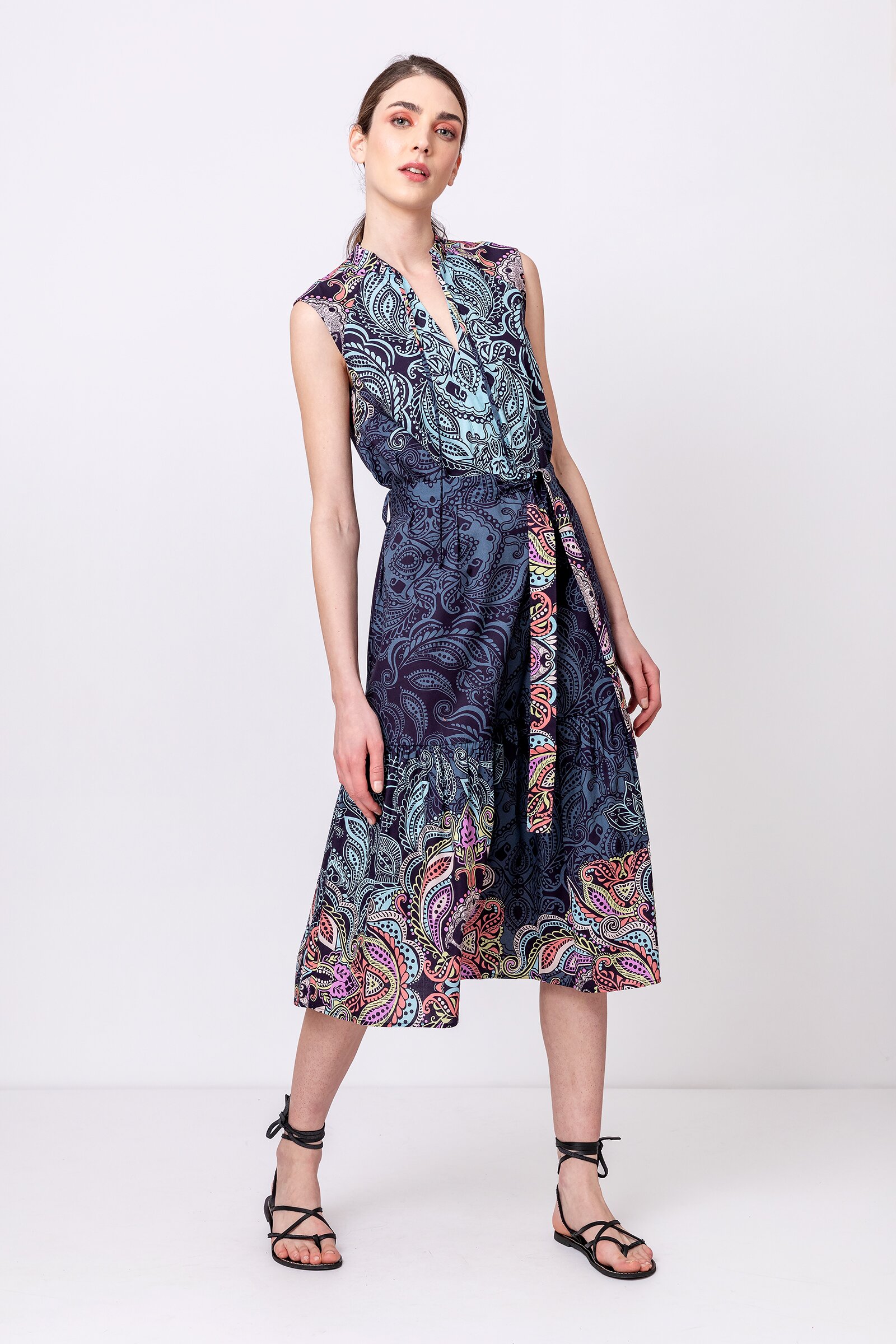 Dress, Paisley Print - Dresses | Ivko Woman