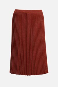 Solid Skirt with Pleats