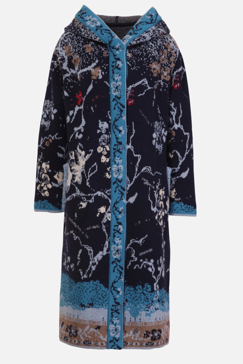 Long Coat, Cherry Blossom Pattern