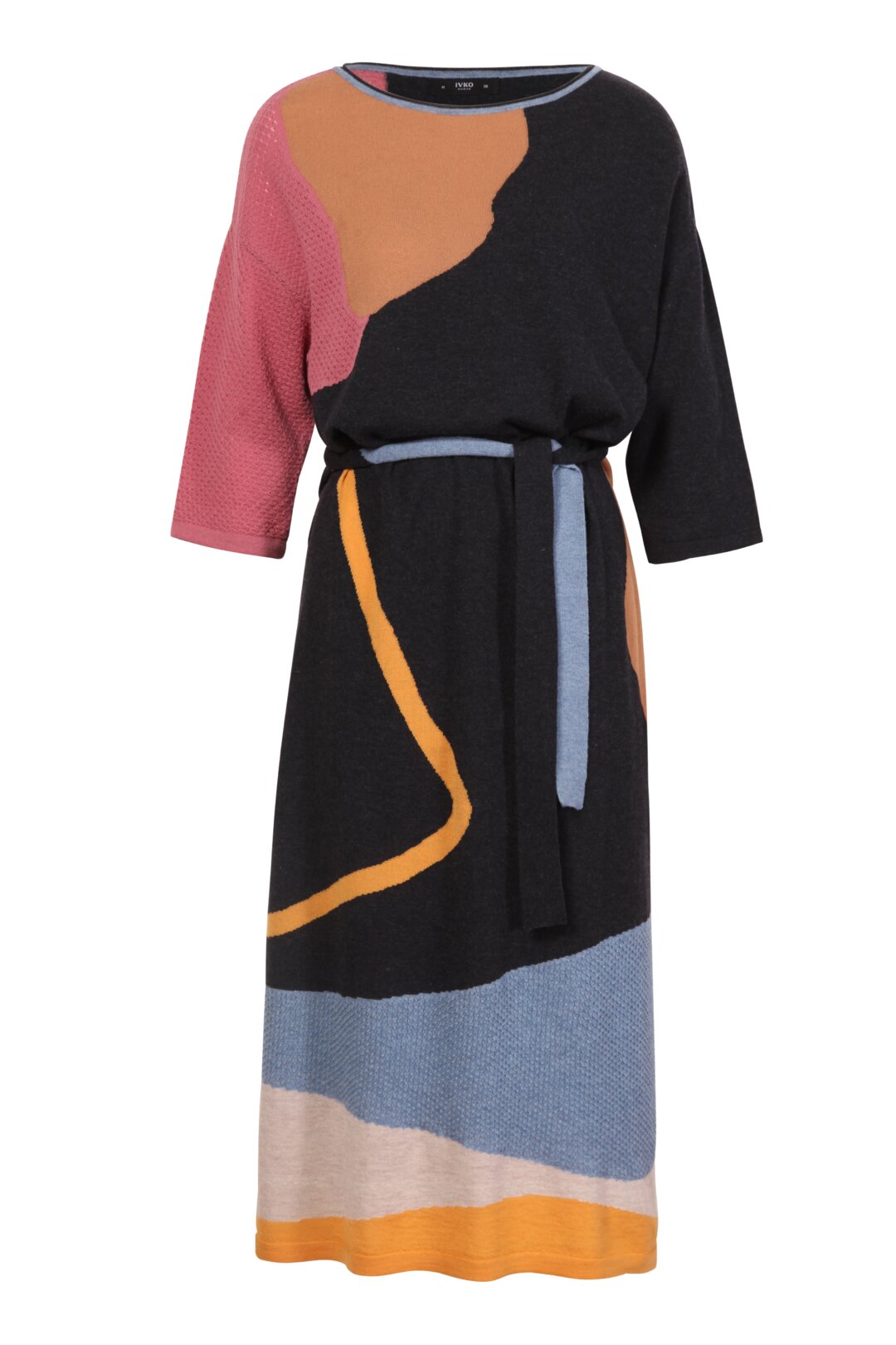 Intarsia Dress, Fuji Pattern