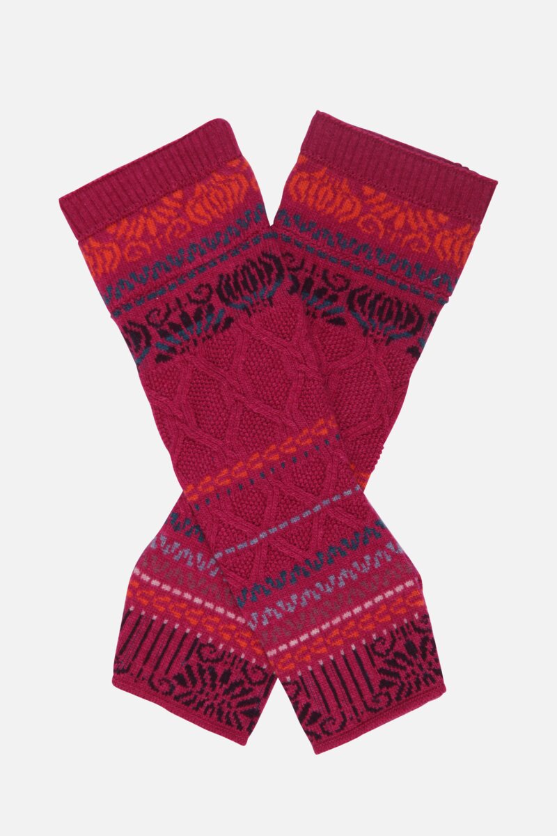Wrist Warmers, Geometric Pattern