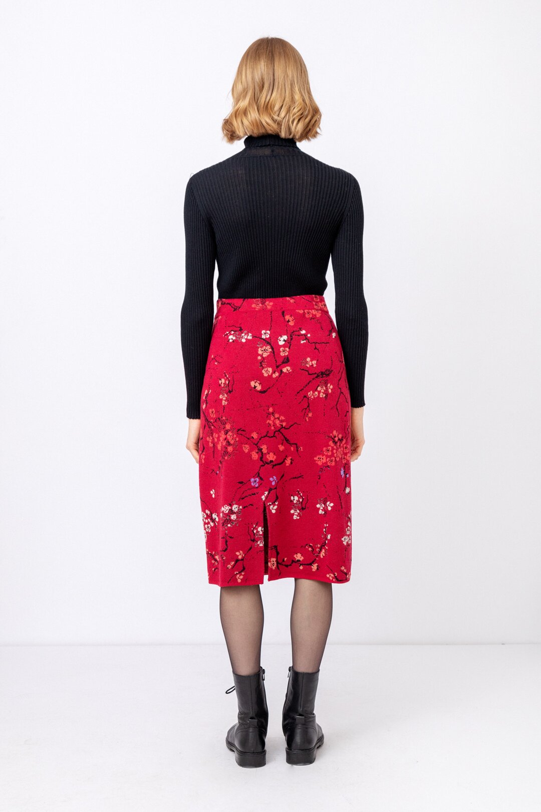 Pencil Skirt, Cherry Blossom Pattern