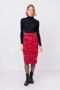 Pencil Skirt, Cherry Blossom Pattern
