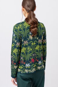 Jacquard Jacket, Grasset Floral Pattern