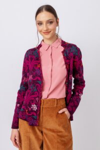 Jacquard-Jacke mit floralem Grasset-Muster