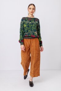 Jacquard-Pullover mit floralem Grasset-Muster