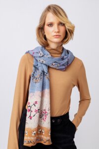 Fox And Chave Cherry Blossom Silk Scarf Outfit – JacquardFlower
