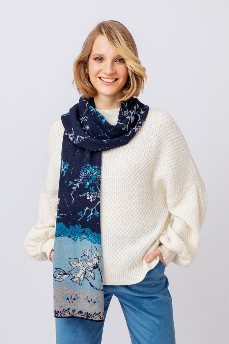 Scarf, Cherry Blossom Pattern
