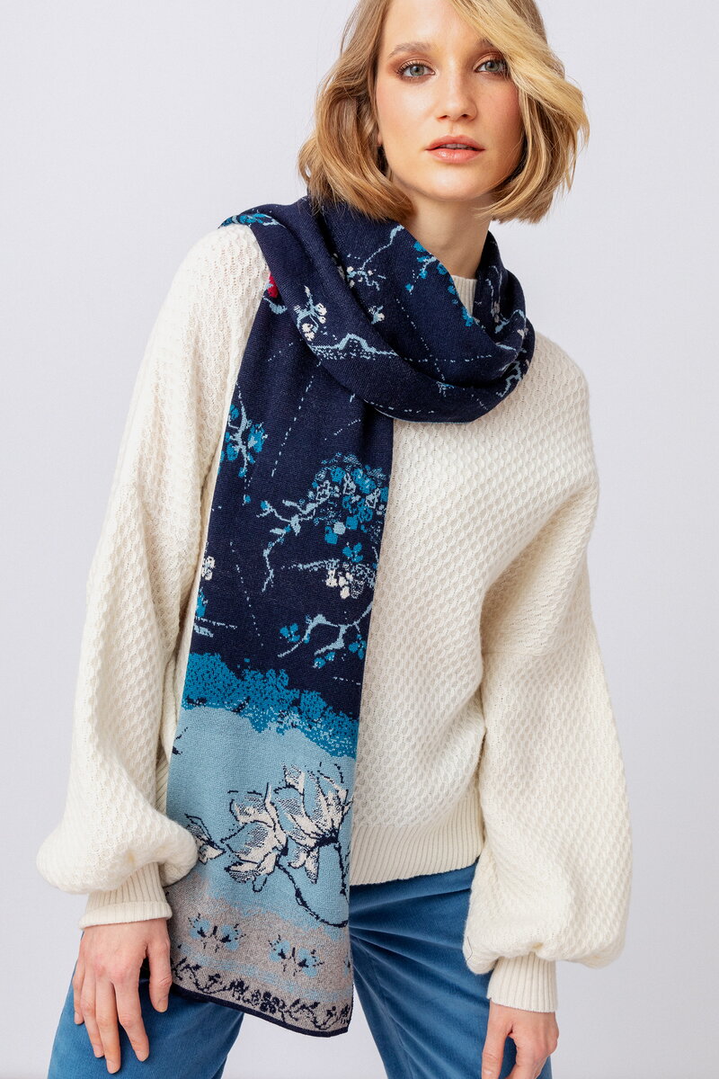 Scarf, Cherry Blossom Pattern