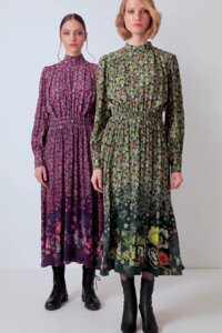 Kleid mit floralem Grasset-Print