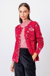 Cardigan, Cherry Blossom Pattern