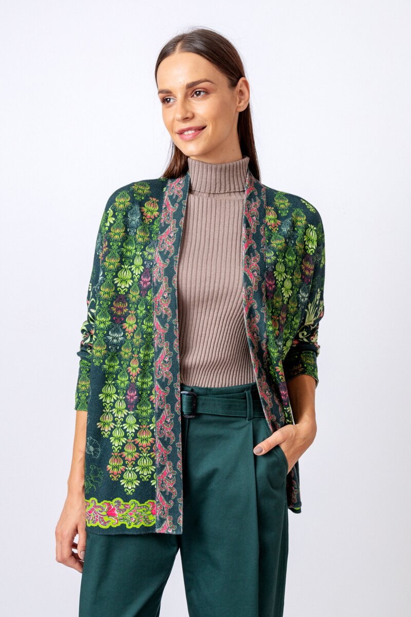 Printed Cardigan, Grasset Pattern