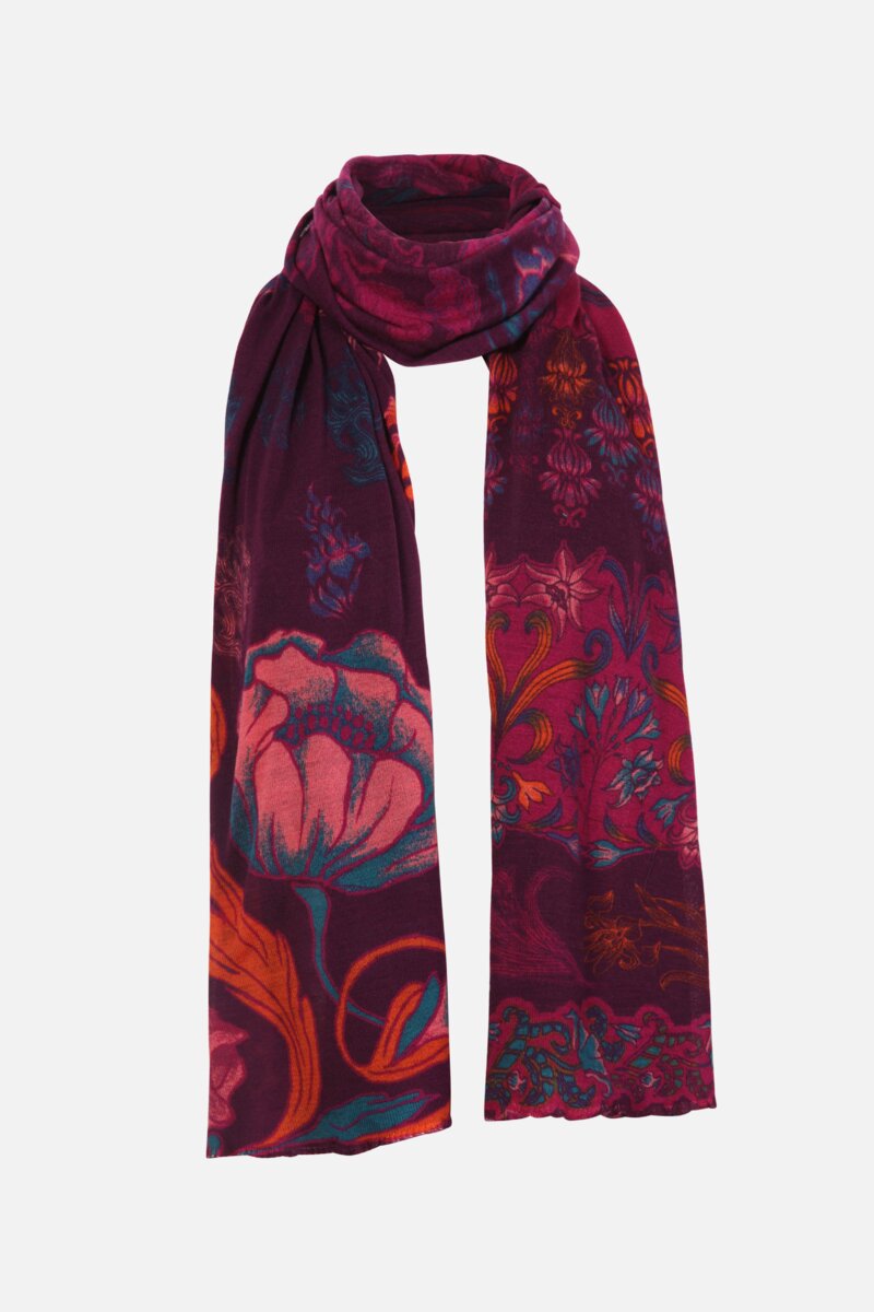 Printed Scarf, Grasset Floral Pattern