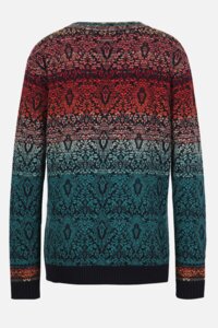 V-Neck Pullover, Brocade Pattern