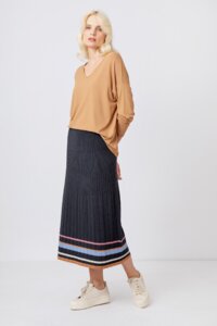 Long Skirt with Ribs - Skirts - Ivko Woman