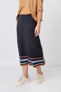 Long Skirt with Ribs - Skirts - Ivko Woman