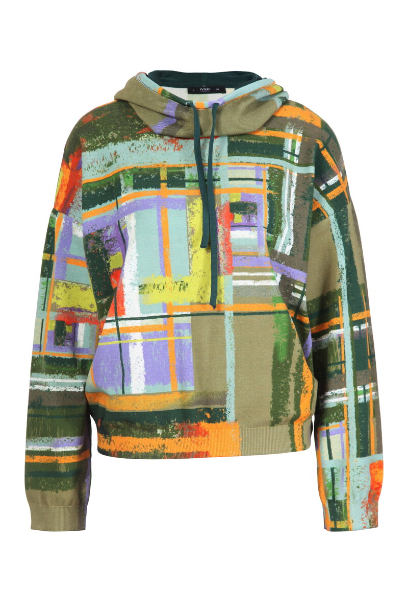 Printed Pullover, Tartan Motif