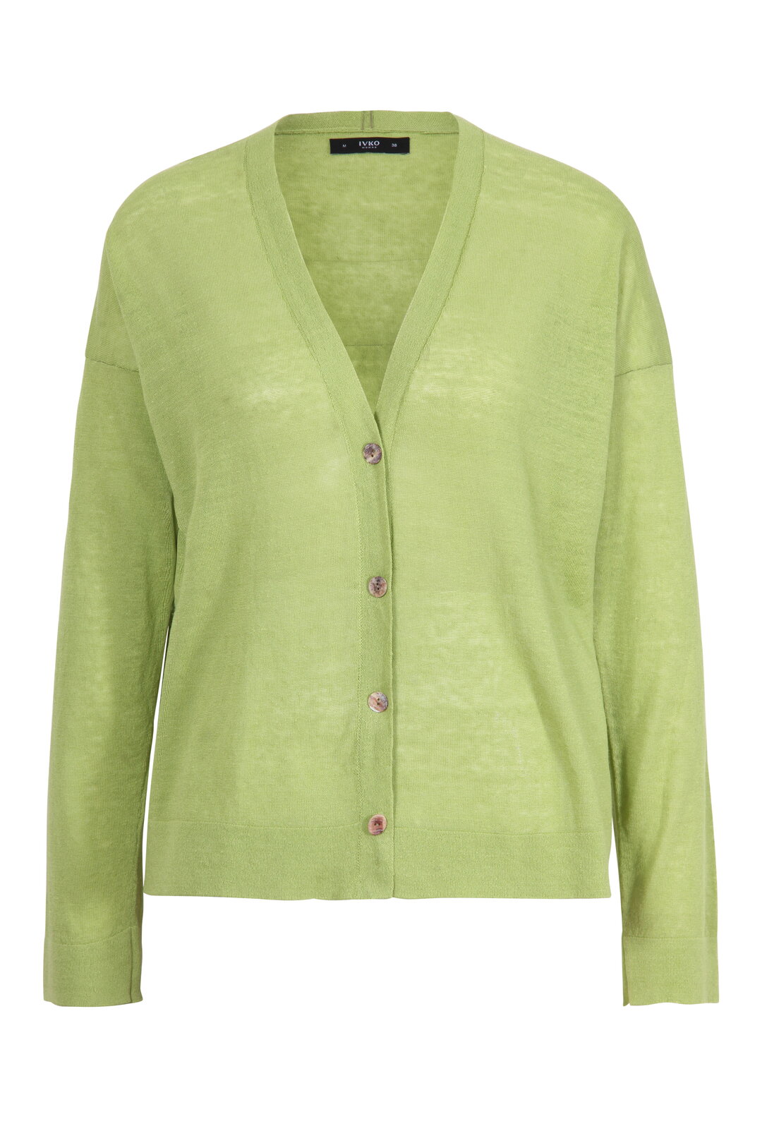 Solid Cardigan, V Neck