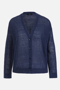 Solid Cardigan, V Neck